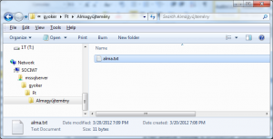 File Table in Windows Explorer File Table in Windows Explorer